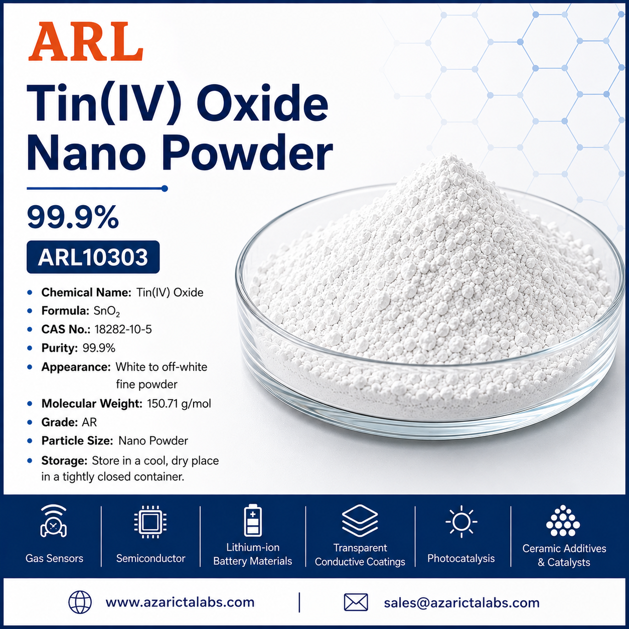 Tin(IV) Oxide Nano Powder, 99.9%